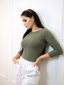 Damski t-shirt VSB MILA w kolorze oliwkowym