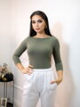 Damski t-shirt VSB MILA w kolorze oliwkowym