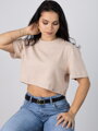 Oversize croptop VSB LILLY v béžovej farbe