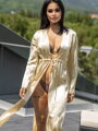 Satin Damen Kimono VSB KYLIE Champagner