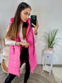 Modische Knielange Weste rosa