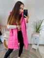 Modische Knielange Weste rosa