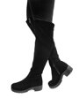 Damen Lederstiefel über den Knien BARSA schwarz matt