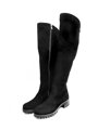 Damen Lederstiefel über den Knien BARSA schwarz matt
