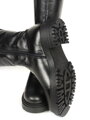Damen Lederstiefel mit Plattform AFRODYTA schwarz glatt