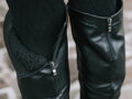 Damen Lederstiefel über den Knien BARSA schwarz