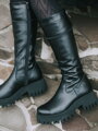 Isolierte Stiefel aus echtem Leder GRASSO schwarz