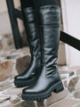 Isolierte Stiefel aus echtem Leder GRASSO schwarz