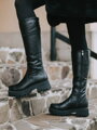 Isolierte Stiefel aus echtem Leder GRASSO schwarz