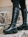 Isolierte Stiefel aus echtem Leder GRASSO schwarz