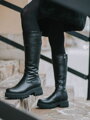 Isolierte Stiefel aus echtem Leder GRASSO schwarz