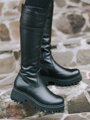 Isolierte Stiefel aus echtem Leder GRASSO schwarz