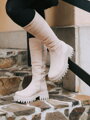 Damen Echtlederstiefel GRASSO creme