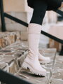 Damen Echtlederstiefel GRASSO creme