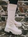 Damen Echtlederstiefel GRASSO creme