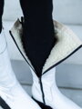 Stiefel aus Erstleder GRASSO schwarz+weiß
