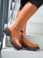 Luxus-Lederstiefel für Damen braun KEROL 03