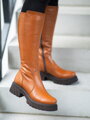 Luxus-Lederstiefel für Damen braun KEROL 03