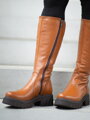 Luxus-Lederstiefel für Damen braun KEROL 03