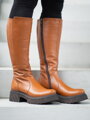 Luxus-Lederstiefel für Damen braun KEROL 03