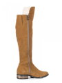 Damen Lederstiefel über den Knien Ema 040 Zimtfarbe