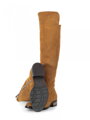 Damen Lederstiefel über den Knien Ema 040 Zimtfarbe