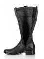 VERSABE Stiefel aus echtem Leder EMA schwarz mit Lamelle
