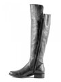 Damen Lederstiefel über den Knien Ema 040 schwarz