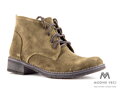 VERSABE Damen Lederstiefeletten 05 olivgrün