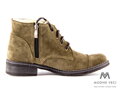 VERSABE Damen Lederstiefeletten 05 olivgrün