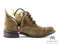 VERSABE Damen Lederstiefeletten 05 olivgrün