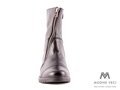 Schwarze Winterschuhe auß echtem Leder mit Reißverschluss