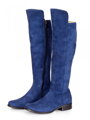 Damen Lederstiefel über den Knien Ema 040 blau