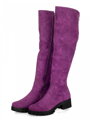Damen Lederstiefel über den Knien BARSA violett matt