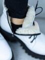 Eleganckie skórzane buty B01 białe