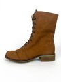 Lederschuhe für den Winter braun Spitze