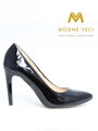 Schwarze Pumps aus echtem Leder 1834-395