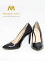 Schwarze Pumps aus echtem Leder 1834-395