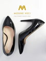 Schwarze Pumps aus echtem Leder 1834-395