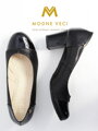 Schwarze Pumps aus echtem Leder 1545-395 / 527