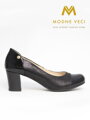 Schwarze Pumps aus echtem Leder 1545-395 / 527