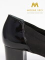 Bequeme schwarze Lederpumps 1927-335 / 395KR / 395