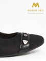 Bequeme schwarze Lederpumps 1927-335 / 395KR / 395