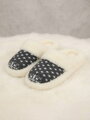 Warme Pantoffeln Modell 64 aus Schafwolle grau