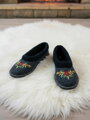 Warme Damen Pantoffeln Modell 60- Ballerina mit Blumen