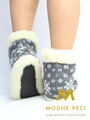 Warme Pantoffeln Modell 48 aus Schafwolle grau