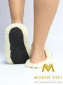 Warme Pantoffeln Modell 64 aus Schafwolle grau
