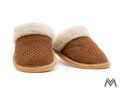 Warme Damen Pantoffeln Modell 17 hellbraun