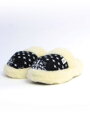 Warme Pantoffeln Modell 63 aus Schafwolle schwarz