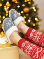 Warme Damen Pantoffeln Modell 22 Filzschneeflocken